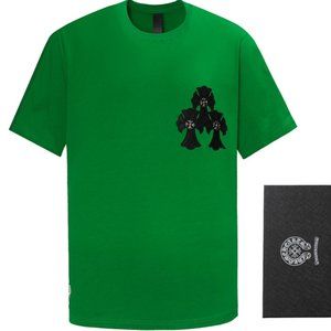 Chrome Hearts Sanskrit Hot Diamond Printing Hardware Short Sleeve T-Shirt-Green